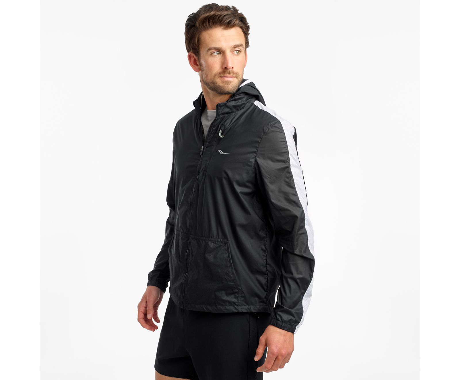 Men\'s Saucony Packaway Jackets Black | Singapore 616KORI